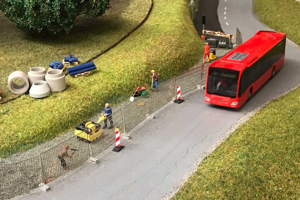 Auch bei der temporären Baustelle überzeugt jedes Detail.